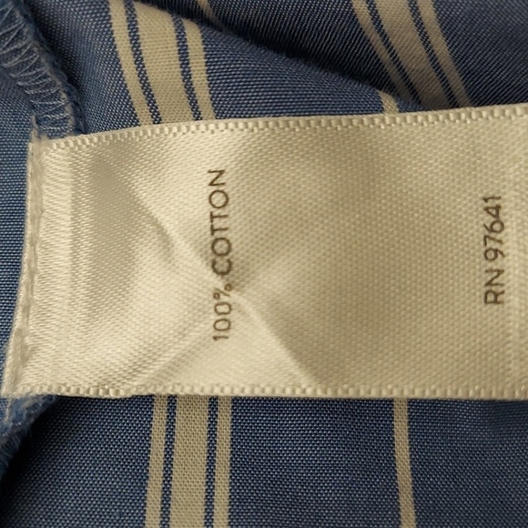 J JILL One Pocket Button Down Striped Cotton Long Sleeve Shirt - Picture 10 of 11